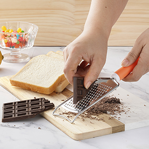 Cheese Grater with Handle, Vituer Stainless Steel Graters for Kitchen, Cheese Grater Lemon Zester Handheld, Great for Cheese, Ginger, Chocolate, Spices and More, Dishwasher Safe