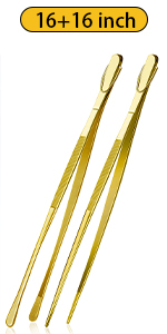 JETKONG Stainless Steel Kitchen Tongs, Serving Tongs for Cooking, 10.6