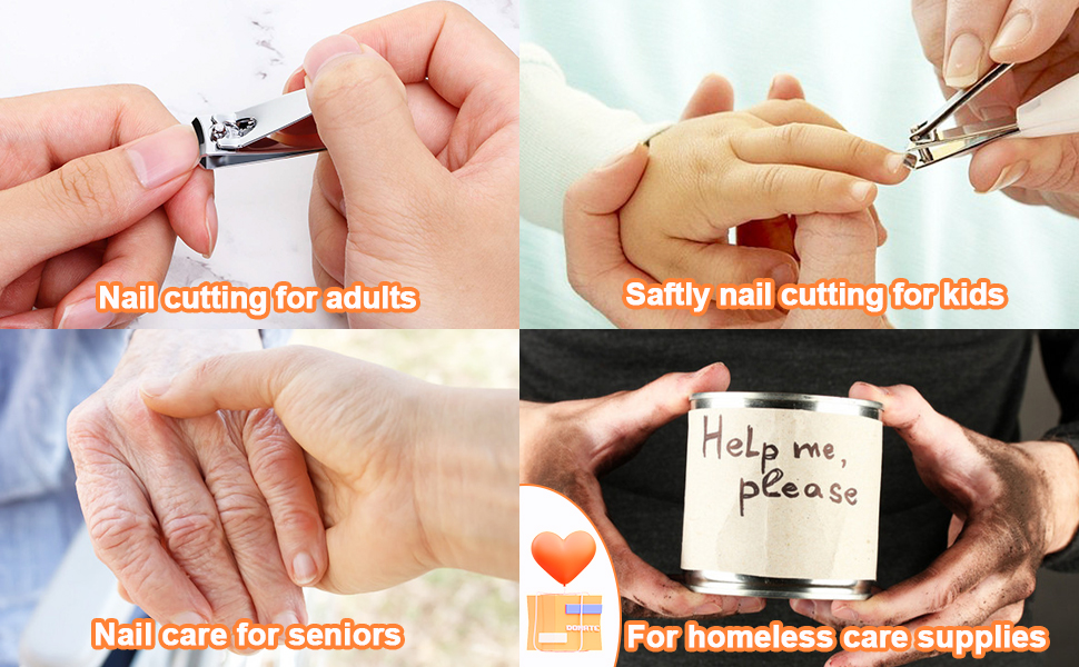 30-Pack Fingernail Clippers Pack, Stainless Steel Small Nail Clippers in Bulk, Portable Travel Mini Finger Nail Clippers for Women Men Homeless Care Package Supplies Bulk Set