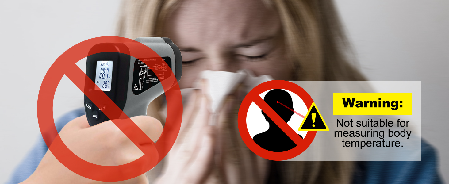 hito Infrared Thermometer Gun Laser Temperature Gun -58°F to 1112°F, Temp Gun for Pizza Oven, Cooking, Refrigerator, Pool, Reptiles, Air Conditioner, for Surface Temperature of Meat, Food, Liquid