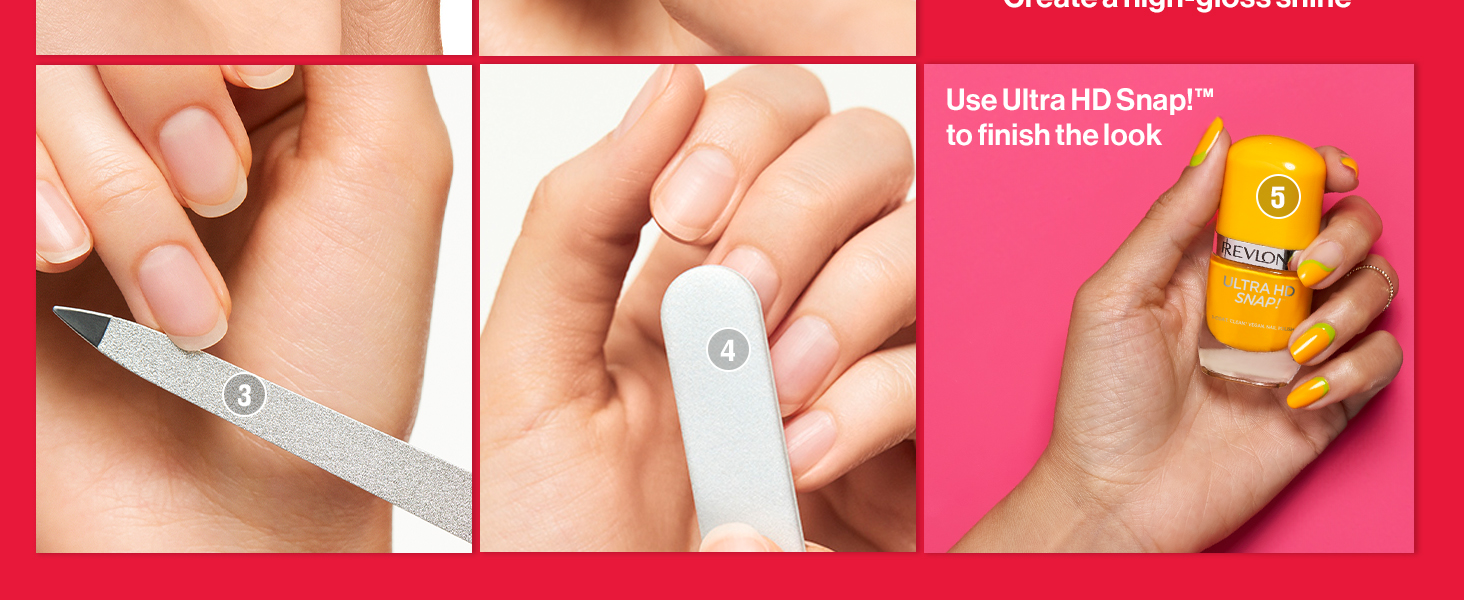 Revlon Manicure Essentials Kit with Travel Case, Nail Care Set with Dual Ended Cuticle Trimmer, Curved Blade Clippers, Compact Emeryl File & Buffer (Pack of 1)