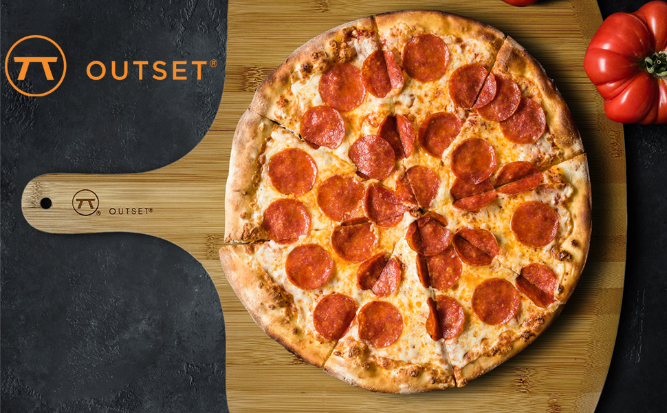 Outset Pizza Peel, Extra Large Bamboo Pizza Paddle, 18