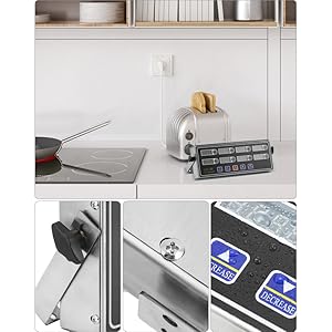 QWORK Digital Kitchen Timer - 8-Channel Multi-Timer with Waterproof Panel, Adjustable Volume