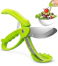2 in 1 Kitchen Scissors for Food – Stainless Steel Blade & Plastic Cutting Board Scissors with Safety Lock | 9.5