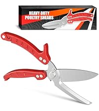 2 in 1 Kitchen Scissors for Food – Stainless Steel Blade & Plastic Cutting Board Scissors with Safety Lock | 9.5