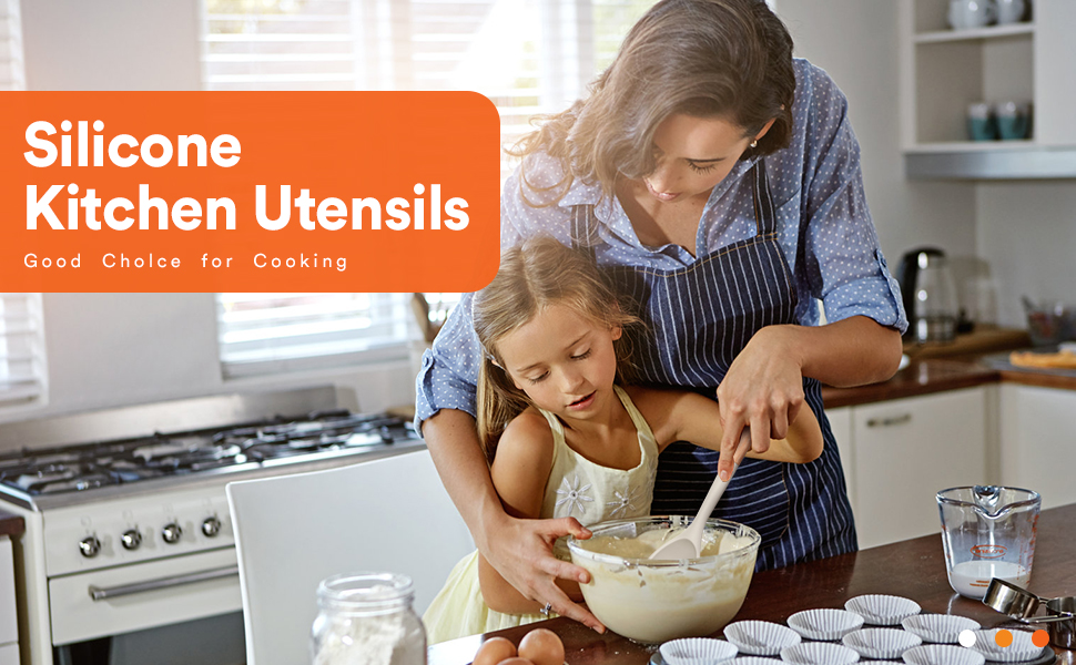 Silicone Pasta Fork And Cooking Spoon, Kitchen Heat Resistant Noodle Spoon Server, BPA Free Spaghetti Strainer,12.8 inch