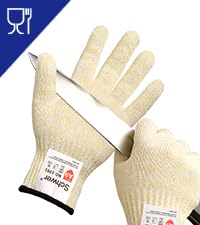 Schwer SlicePro ANSI A9 Cut Resistant Gloves, Food Grade Cutting Glove for Kitchen Food Prep, Mandoline Gloves for Meat Cutting, Oyster Shucking, Fish Fillet Processing, PR1501-G, L