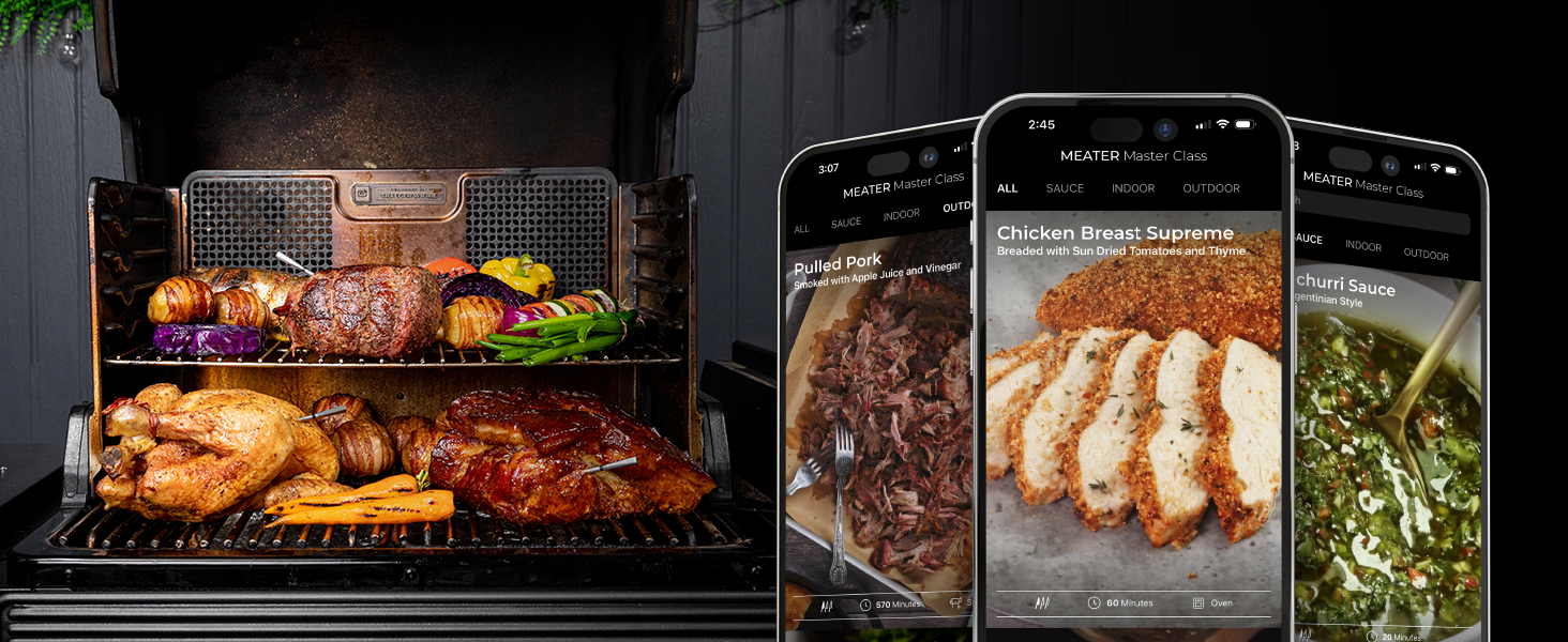 MEATER Pro: Smart Bluetooth Wireless Meat Thermometer Digital | 1000°F Heat Resistance | Long Range | Certified Accuracy | BBQ, Oven, Grill, Smoker, Air Fryer, Deep Fryer