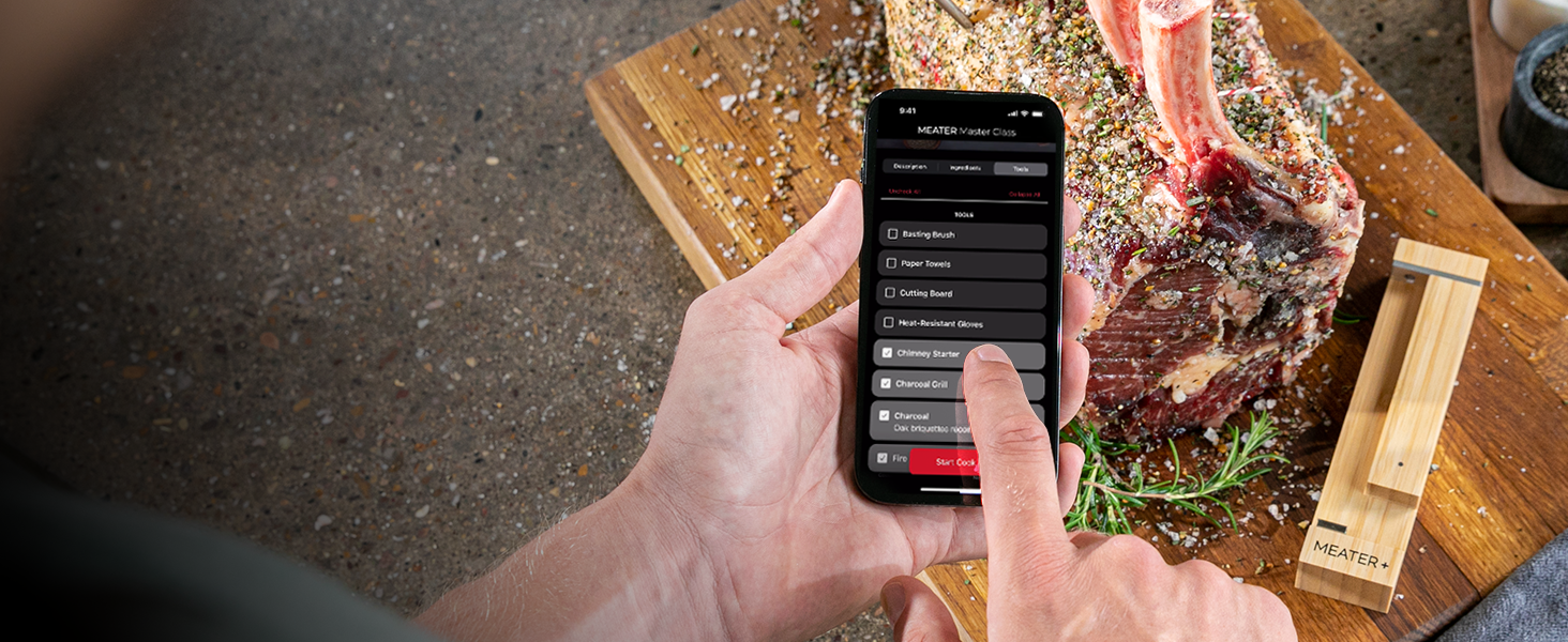 MEATER Pro: Smart Bluetooth Wireless Meat Thermometer Digital | 1000°F Heat Resistance | Long Range | Certified Accuracy | BBQ, Oven, Grill, Smoker, Air Fryer, Deep Fryer