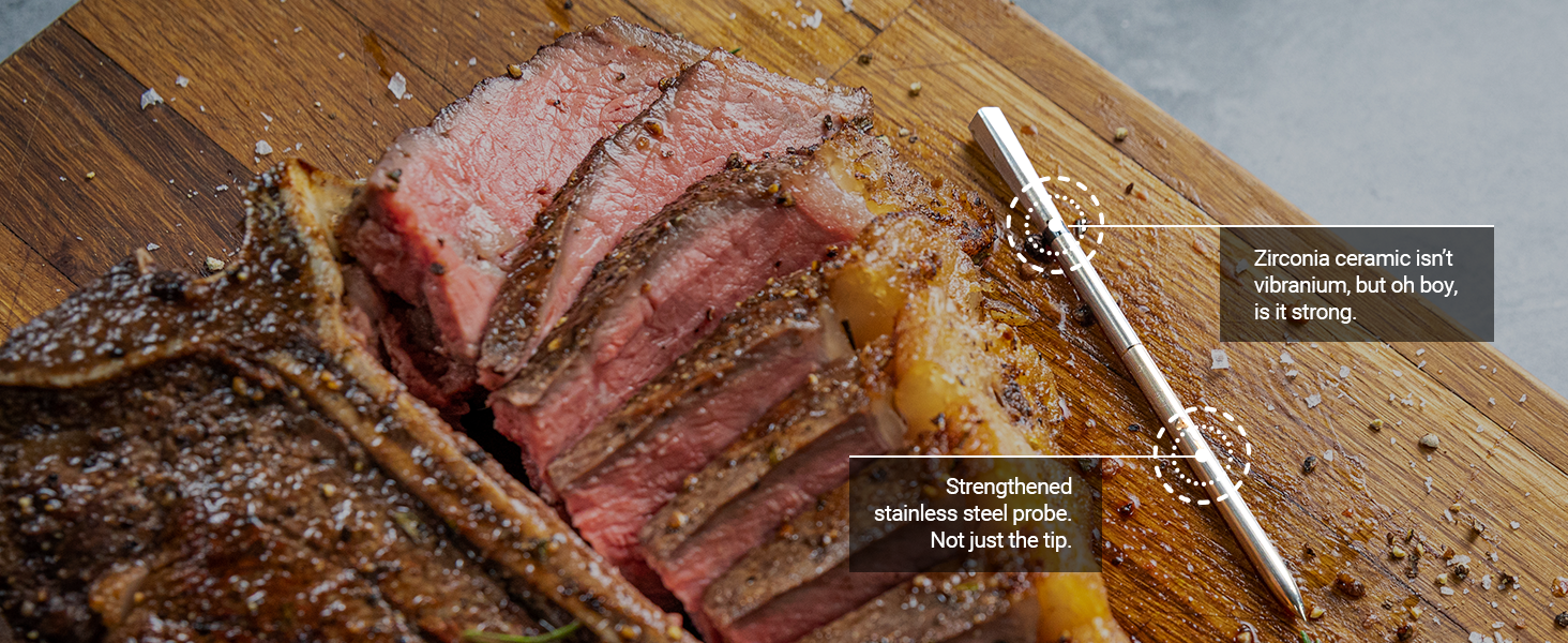 MEATER Pro: Smart Bluetooth Wireless Meat Thermometer Digital | 1000°F Heat Resistance | Long Range | Certified Accuracy | BBQ, Oven, Grill, Smoker, Air Fryer, Deep Fryer