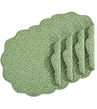 HOMBYS Quilted Placemats Set of 4 Washable-Rectangular Placemats for Kitchen Table-100% Cotton Fabric Rectangular Table Mats-Cotton, (Navy Blue)