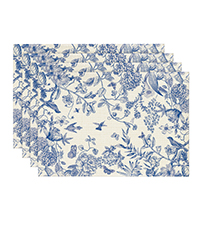 Artoid Mode Brown Poppy Floral Leaves Fall Placemats Set of 4, 12x18 Inch Seasonal Spring Table Mats for Party Kitchen Dining Decoration