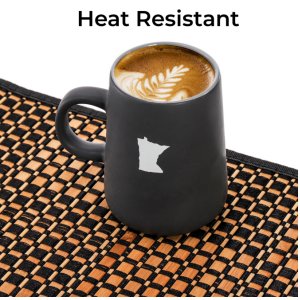 8 Pack Bamboo Placemats, Natural Anti-Slip Dining Table Mats, Heat-Resistant Place Mats, Japanese Style Washable Placemats for Dining Room, Kitchen, Restaurant, 18 x 12 Inch