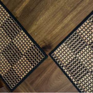 8 Pack Bamboo Placemats, Natural Anti-Slip Dining Table Mats, Heat-Resistant Place Mats, Japanese Style Washable Placemats for Dining Room, Kitchen, Restaurant, 18 x 12 Inch