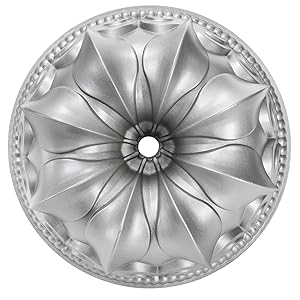 Frcctre 9 Inch Non-Stick Fluted Cake Pan, 10 Cups Heavy Duty Fluted Tube Cake Pan Baking Mold Easy Release Aluminum Baking Mold for DIY Cakes