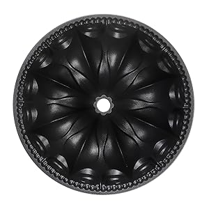 Frcctre 9 Inch Non-Stick Fluted Cake Pan, 10 Cups Heavy Duty Fluted Tube Cake Pan Baking Mold Easy Release Aluminum Baking Mold for DIY Cakes