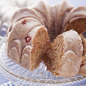 Frcctre 9 Inch Non-Stick Fluted Cake Pan, 10 Cups Heavy Duty Fluted Tube Cake Pan Baking Mold Easy Release Aluminum Baking Mold for DIY Cakes