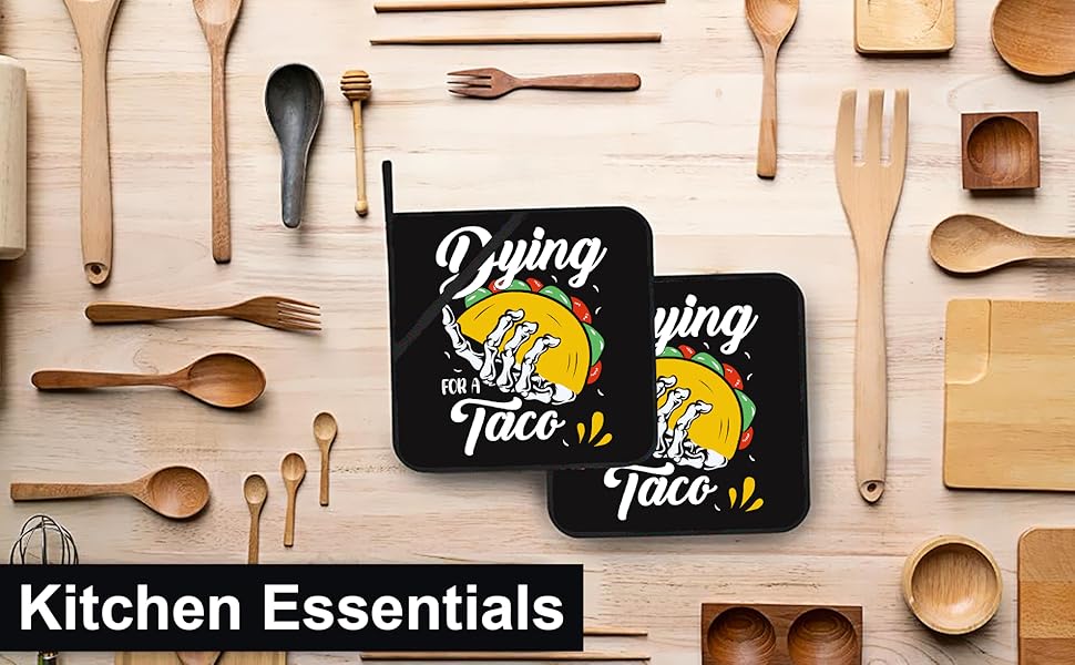 Abstract Turquoise Stone Marble Pot Holders Set of 2 Kitchen Heat Resistant Potholders for Microwave Cooking Baking Oven End Dishes and BBQ Gifts for Women