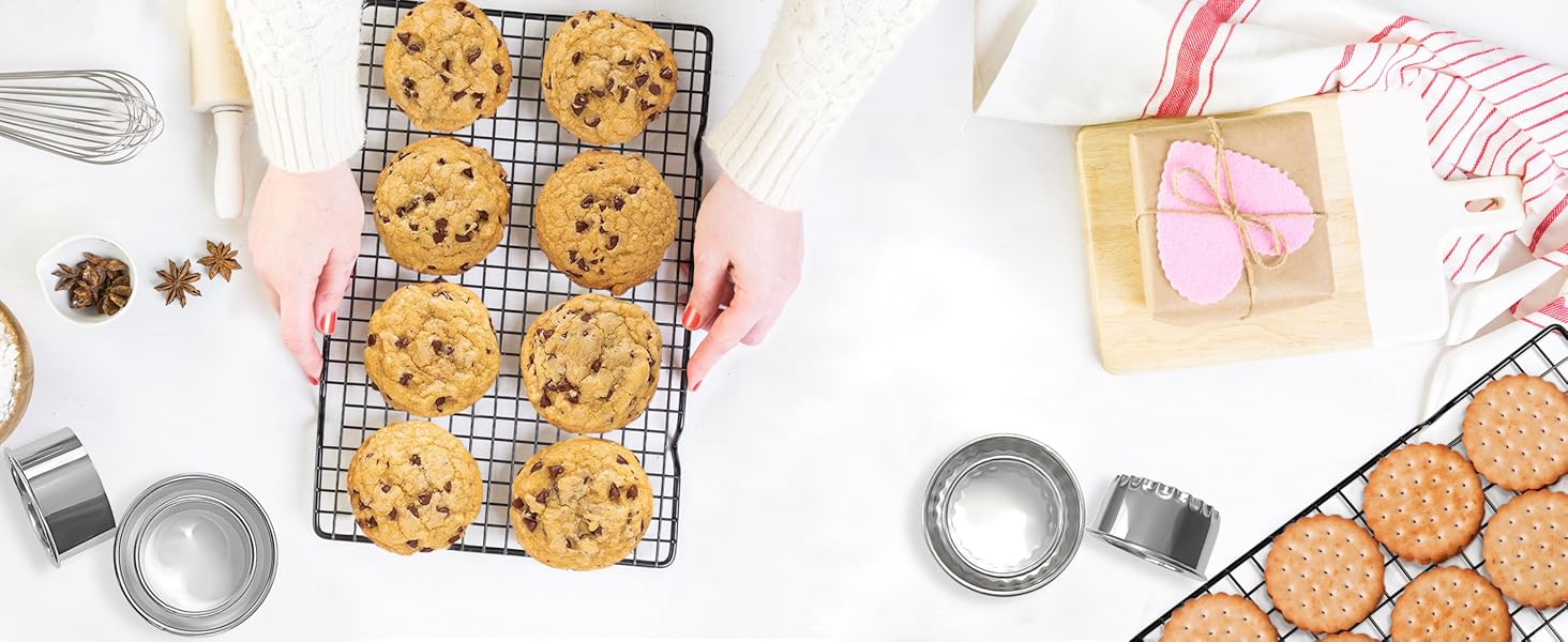 ALLTOP Circle Biscuit Cutter Set –Stainless Steel Baking Supplies for Effortless Round Cookie Shaping, Pastry & Fondant Tool Creation–Precise Cut Kitchen Utensil for Sandwich, Scone, Donut -3PC Round