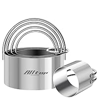 ALLTOP Circle Biscuit Cutter Set –Stainless Steel Baking Supplies for Effortless Round Cookie Shaping, Pastry & Fondant Tool Creation–Precise Cut Kitchen Utensil for Sandwich, Scone, Donut -3PC Round