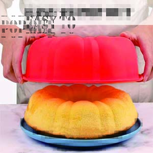 SOV silicone cake pan, silicone Cake Molds, Bakeware Non Stick 10 inch Pan for Jello,Gelatin,cake, Silicone Baking Molds for Cakes, Round Baking Pan (1 pack)