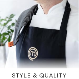 MasterChef Oven Mitts Heat Resistant, Set of 2 Baking Gloves, Machine Washable Cotton Kitchen Mittens for Stove Cooking & BBQ Grilling, Hot Proof Pot Holders, One Size Fits All, Elite Black