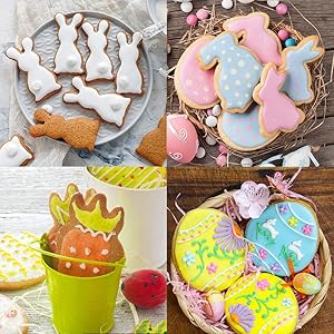 Easter Cookie Cutter Set - 12 Pieces Stainless Steel Cookie Cutters for Baking