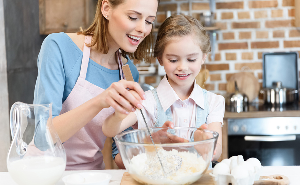 IMIKEYA Rosettes Timbale Set Aluminum Waffle Mold with Wooden Handle Ravioli Empanada Press Mold Bunuelos Cookie Homemade Frying Kitchen Gadgets
