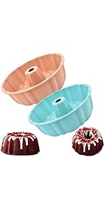 Non-stick Cake Pan, Heavy Duty Carbon Steel Fluted Tube Round Baking Pan,Pound Cake Pan, Buntz Tube Bakeware Mold, Baking Mold for Jello,Gelatin,Chocoflan,Flan