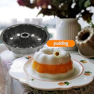 Non-stick Cake Pan, Heavy Duty Carbon Steel Fluted Tube Round Baking Pan,Pound Cake Pan, Buntz Tube Bakeware Mold, Baking Mold for Jello,Gelatin,Chocoflan,Flan