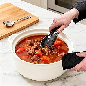 Potholders, Pot Holders for Kitchen Heat Resistant Cotton Hot Pads with Hanging Loops, 3-Pack (Blue+Gray+Green)