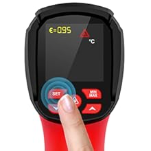 -40℉~2912℉ MESTEK Infrared Thermometer High Temperature Gun,50:1 Dual Laser Thermometer/K-Probe 14°F - 932°F, Digital Laser IR Temp Gun for Cooking,Pizza Oven, Engine, Kiln, Forging, Industrial Use