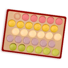 28Pcs Macaron Silicone Baking Mat Kit-2 Sheet Macaron Silicone Baking Mats 11.6