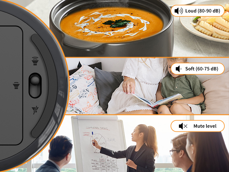 Digital Kitchen Timer,Countdown Countup Timer with Large LED Display Volume Adjustment,Timer for Cooking, Classroom Time for Kids and Teachers. (Gold)
