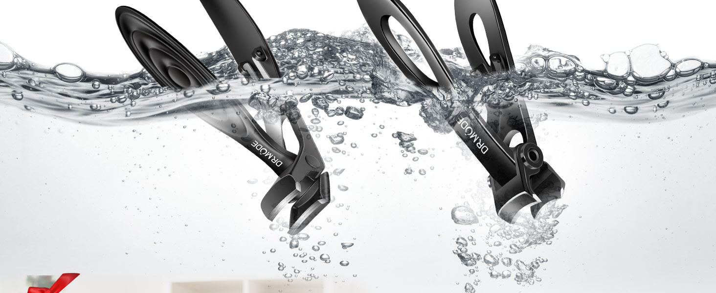 Toenail Clippers for Thick Toenails for Seniors, Angled Head Long Handled Toe Nail Clippers for Men with Wide Jaw Opening, Heavy Duty Large Finger Nail Clippers Adult Cutter with Catcher, Black