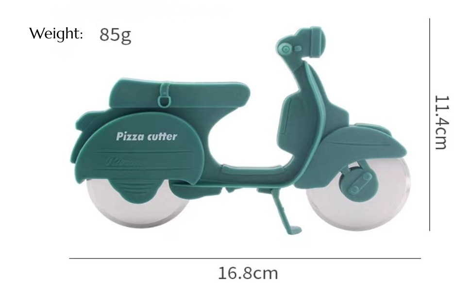 Bicycle Pizza Cutter Wheel, Dual Stainless Steel Pizza Cutter Wheel Pizza Slicer, Bike Pizza Cutters Kitchen Gadget