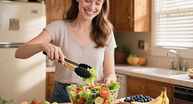 Stainless Steel Classic Kitchen Serving Food Party Gold Tongs 9