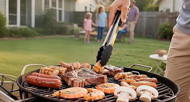 Stainless Steel Classic Kitchen Serving Food Party Gold Tongs 9