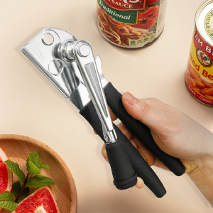 NUFR Crank Can Openers Manual,Heavy Duty Commercial Can Opener with Rubber-coated Long Handles