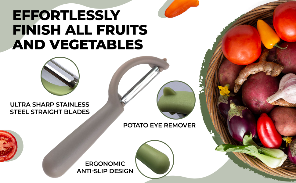 Trez Treamer 6-Pack Vegetable Peeler for Kitchen，Y Peeler Stainless Steel Potato Peeler Set for Apple Veggie Carrot Fruit Zucchini Cucumber Safe Peelers Bulk with Non-Slip Handle (P)