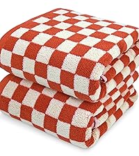 Jacquotha Wash Cloths Checkered 4 Pack 4 Colors - Cotton Washcloths for Face Body, 13 x 13 Inches Daily Cleansing Kitchen Towels
