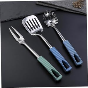 3pcs Meat Carving Forks Stainless Steel Forks Heat Resistant Handle for Roasting Serving and Camping