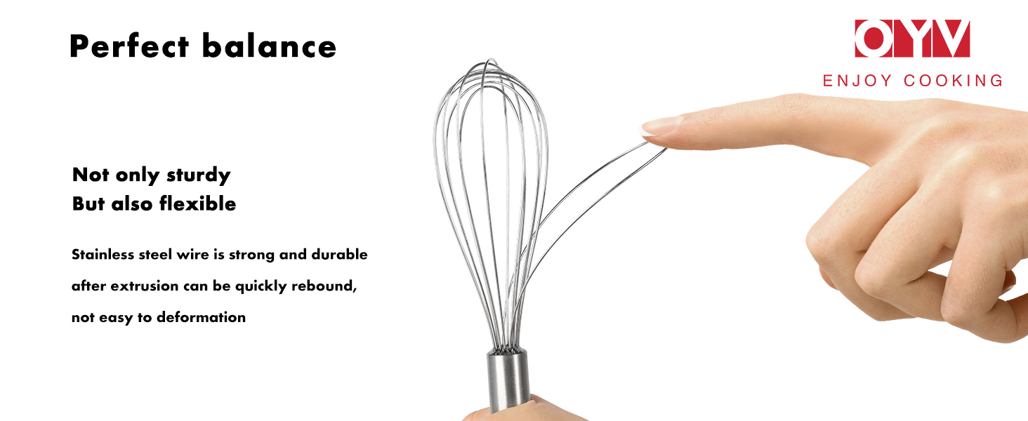 304 Stainless Steel Whisk Set, Dishwasher Safe Rustproof Metal Whisk, Professional Balloon Wire Whisks for Kitchen Cooking, Perfect For Blending, Whisking, Baking, Beating, 3 Packs (8