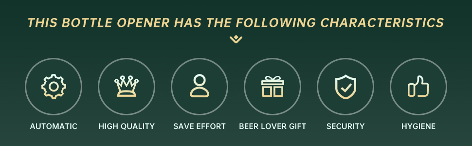 2PCS Beer Bottle Opener with Magnetic Cap, Automatic Stainless Steel One-Handed Bottle Cap Opener, Spring Loaded Push&Pop for Kitchen Home Bar Restaurant Household Utensils Destapador de Cerveza