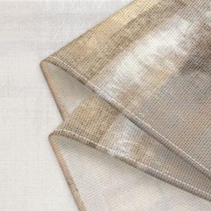 Emvency Farmhouse Placemats Set of 4, 12x18 Inch Modern Abstract White and Brown Art Painting Table Mats for Outdoor Home Party Kitchen Dining Decoration