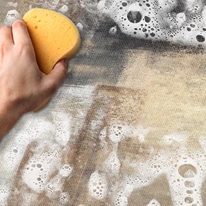 Emvency Farmhouse Placemats Set of 4, 12x18 Inch Modern Abstract White and Brown Art Painting Table Mats for Outdoor Home Party Kitchen Dining Decoration