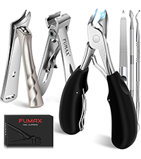 German Nail Clippers for Men Thick Nails with Catcher, Large Toenail Clippers for Seniors with Wide Opening, Heavy Duty Long Handle Fingernail Clipper Sharp Nail Cutter Gifts for Men Women, Black