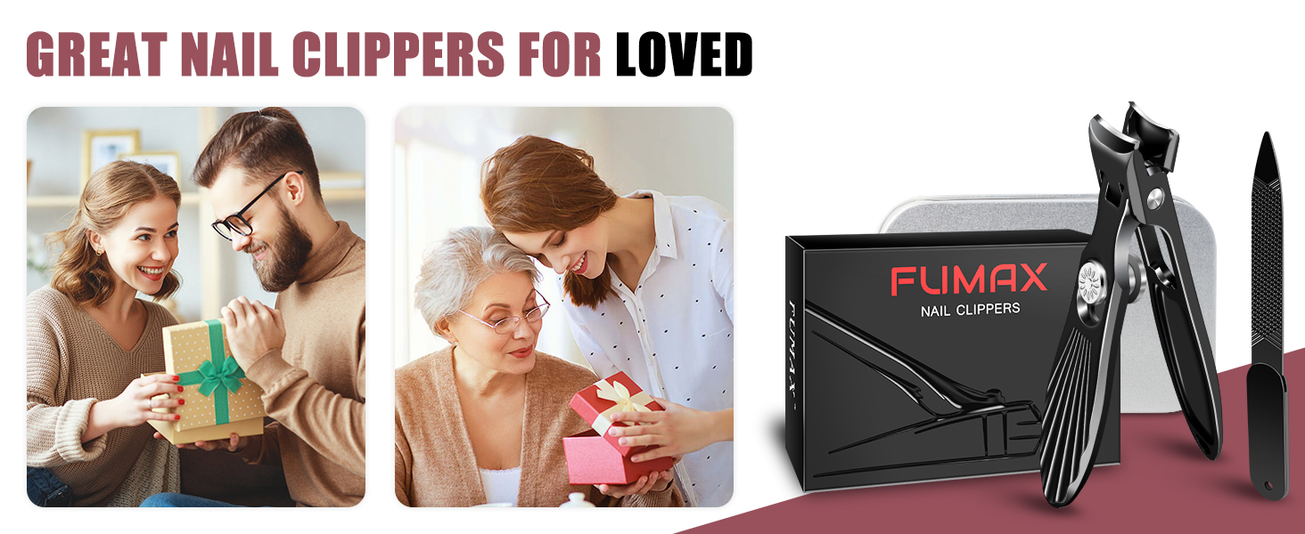 German Nail Clippers for Men Thick Nails with Catcher, Large Toenail Clippers for Seniors with Wide Opening, Heavy Duty Long Handle Fingernail Clipper Sharp Nail Cutter Gifts for Men Women, Black