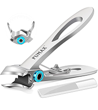German Nail Clippers for Men Thick Nails with Catcher, Large Toenail Clippers for Seniors with Wide Opening, Heavy Duty Long Handle Fingernail Clipper Sharp Nail Cutter Gifts for Men Women, Black