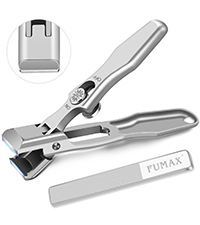 German Nail Clippers for Men Thick Nails with Catcher, Large Toenail Clippers for Seniors with Wide Opening, Heavy Duty Long Handle Fingernail Clipper Sharp Nail Cutter Gifts for Men Women, Black
